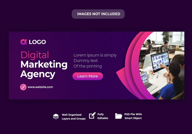 Digital marketing agency web banner template