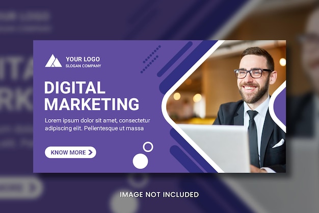 PSD digital marketing banner cover facebook