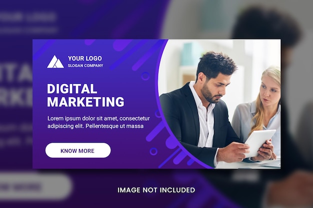 Digital marketing banner cover facebook