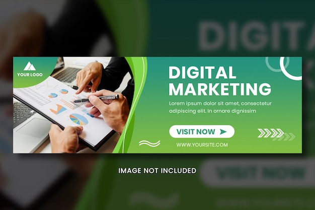 PSD copertina del banner di marketing digitale facebook