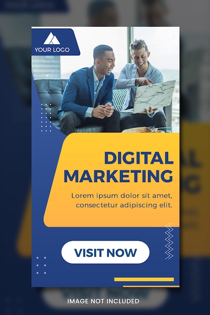 PSD banner di marketing digitale instagram