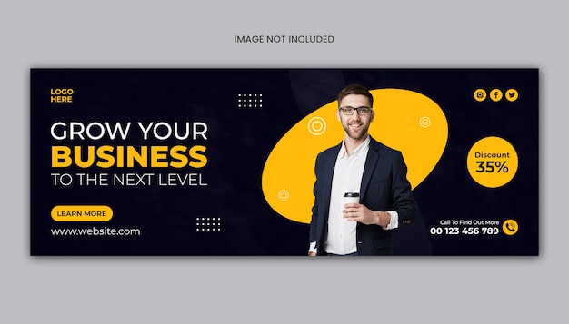 Digital marketing business agency Facebook cover or web banner template