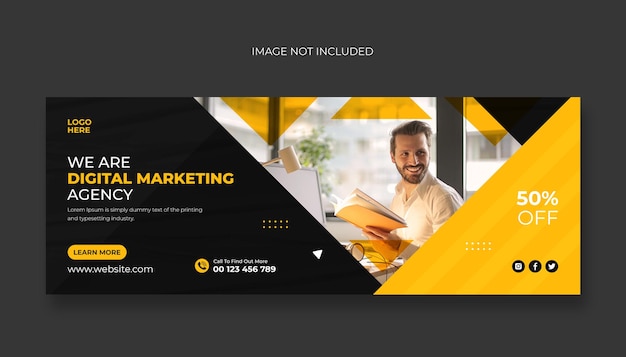 digital marketing business agency facebook cover or web banner template