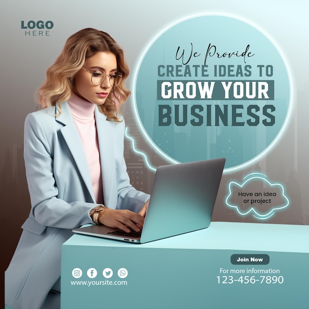 PSD digital marketing business post design