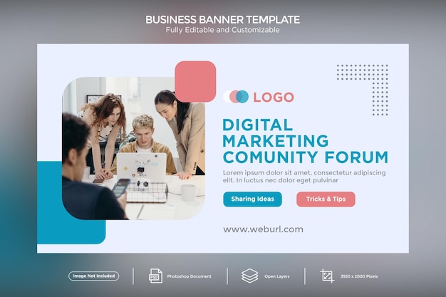 Digital Marketing Community Business Banner Design Template