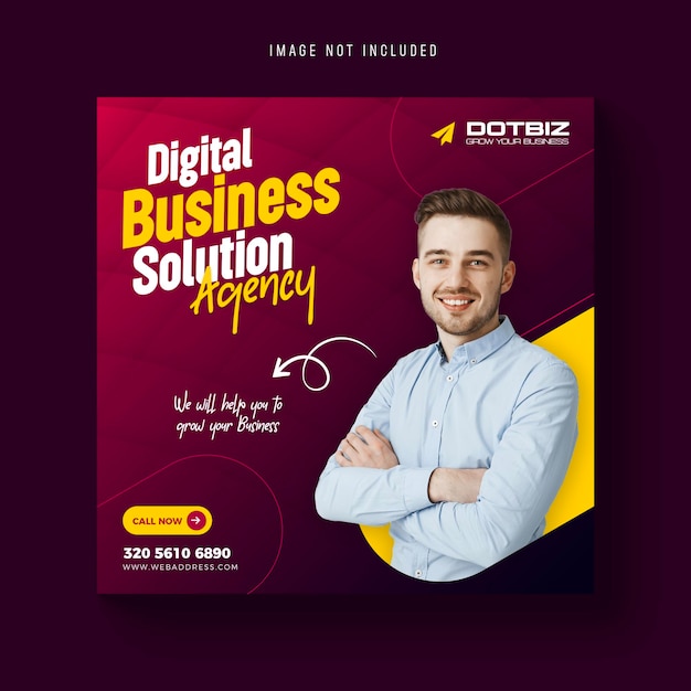 digital marketing corporate business agency instagram banner or social media post template