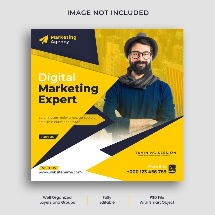 Digital marketing and corporate business social media post template banner design