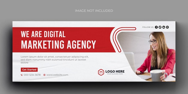 Digital marketing corporate facebook cover template