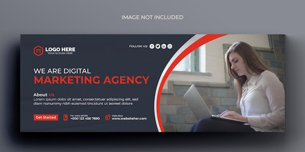 Digital marketing corporate facebook cover template