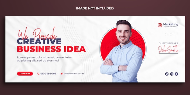 PSD digital marketing corporate facebook cover timeline web banner and social media cover template