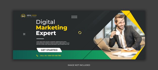 PSD digital marketing corporate facebook social media banner template