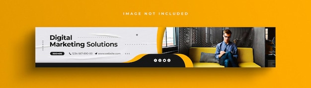 PSD digital marketing corporate linkedin banner template