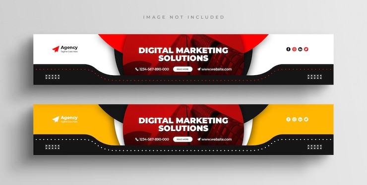 PSD digital marketing corporate linkedin banner template