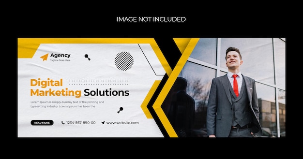 PSD digital marketing corporate linkedin banner template