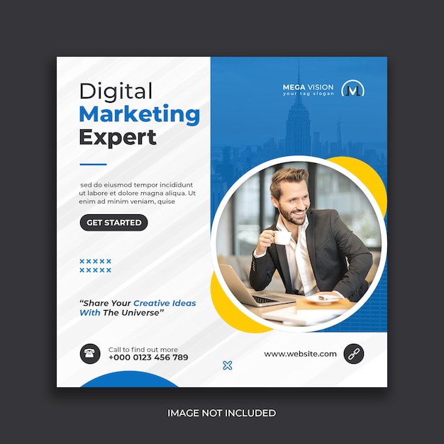 Digital marketing corporate social media banner template