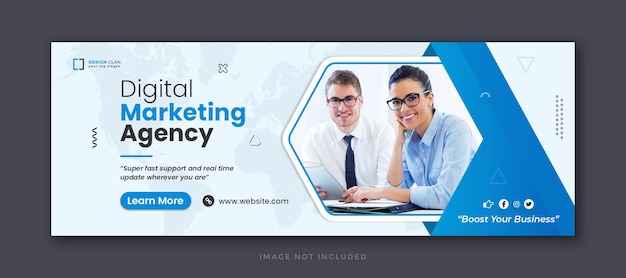 Digital marketing corporate social media facebook cover template