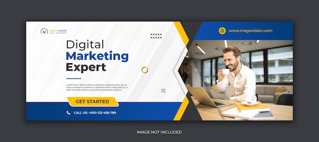 Digital marketing corporate social media facebook cover template