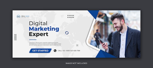 Digital marketing corporate social media facebook cover template