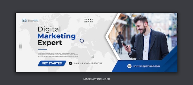 Digital marketing corporate social media facebook cover template