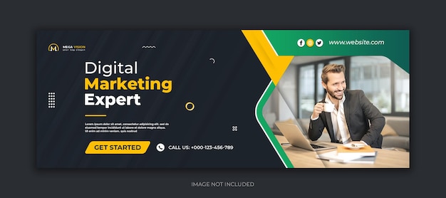 Digital marketing corporate social media facebook cover template