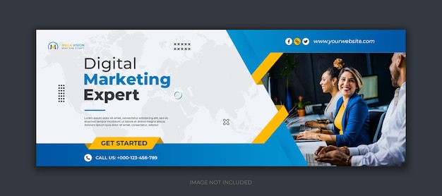 PSD digital marketing corporate social media facebook cover template