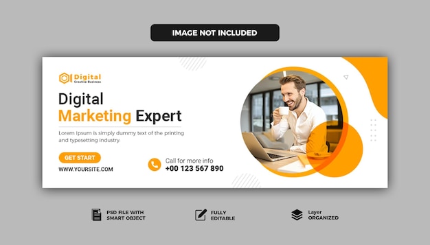 Digital marketing corporate social media Facebook cover template