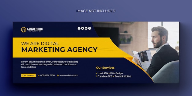 PSD digital marketing corporate social media facebook cover template