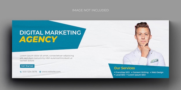 Digital marketing corporate social media facebook cover template