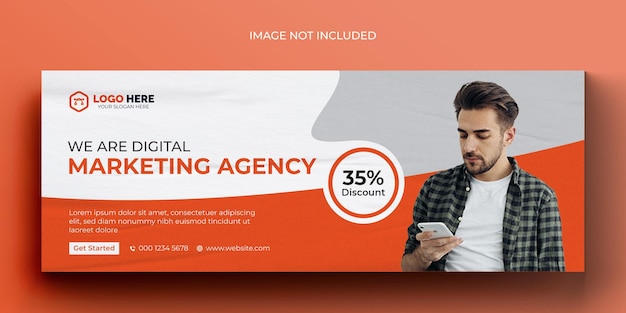 Digital marketing corporate social media facebook cover template