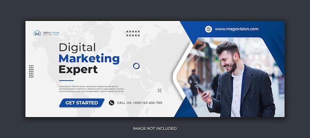 PSD digital marketing corporate social media facebook cover web banner template