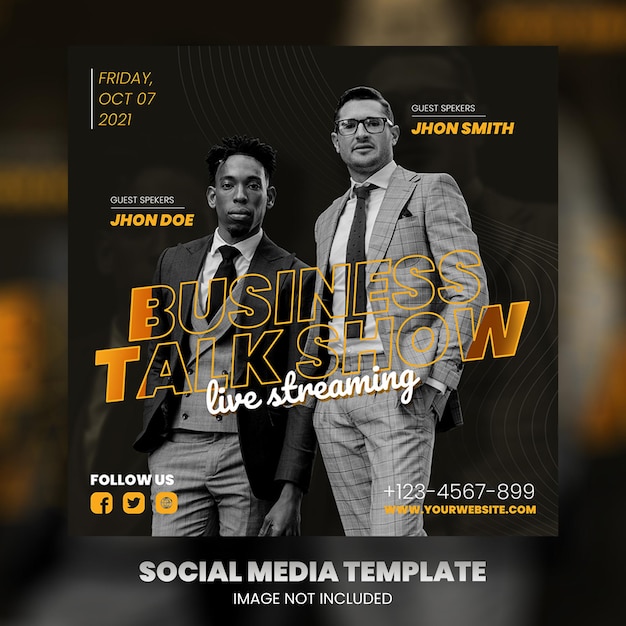 Digital marketing corporate social media live webinar post template premium psd