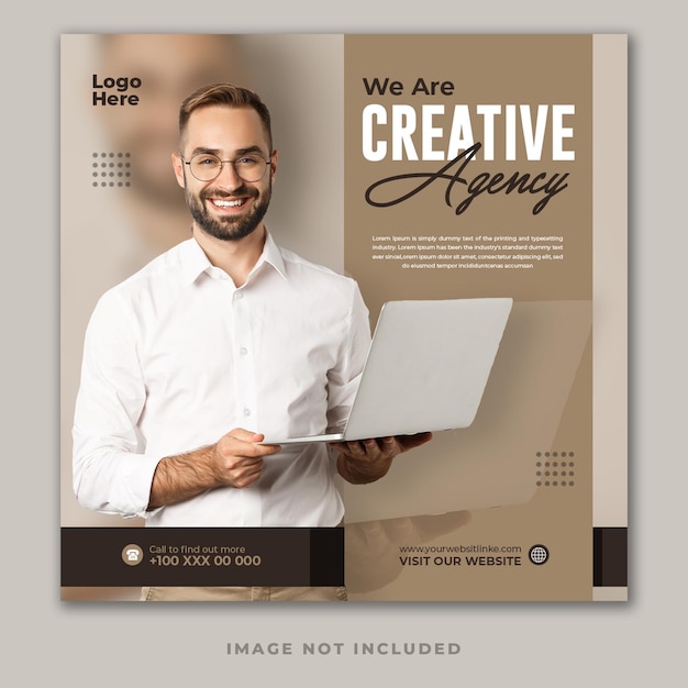 Digital marketing and corporate social media post template