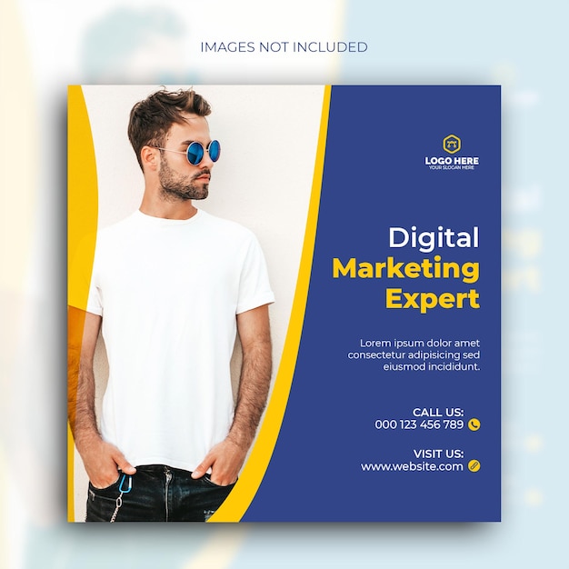 Digital marketing and corporate social media post template