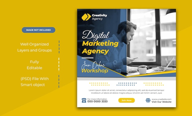 Digital marketing corporate social media post template