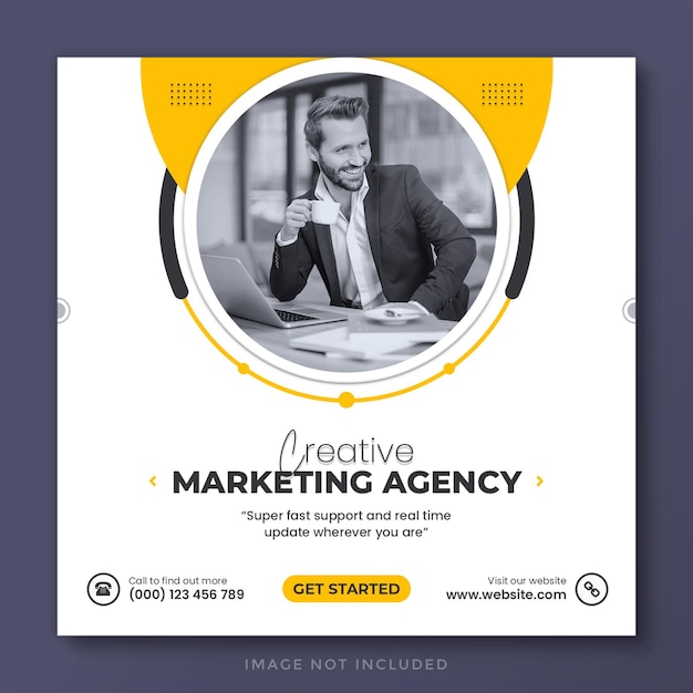 digital marketing corporate social media post and web banner template