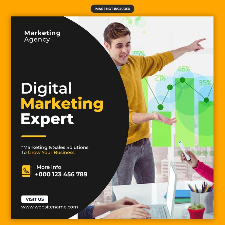 Digital marketing expert Instagram post design and social media banner template