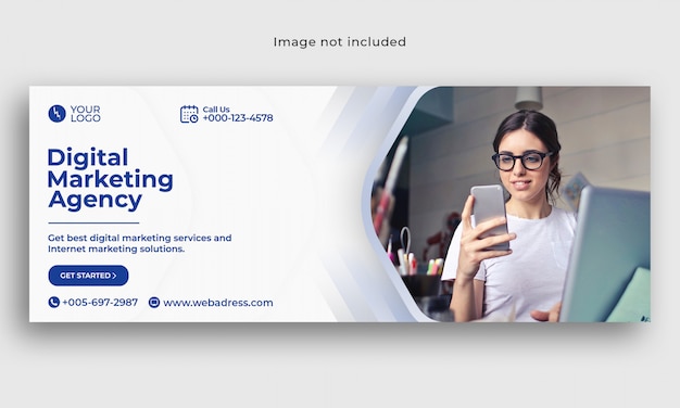 Digital marketing facebook cover banner template