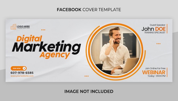 PSD digital marketing facebook cover page templat