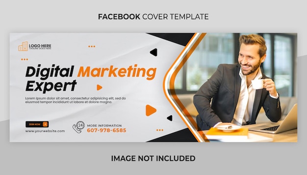 PSD digital marketing facebook cover page templat