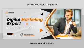 PSD digital marketing facebook cover page templat