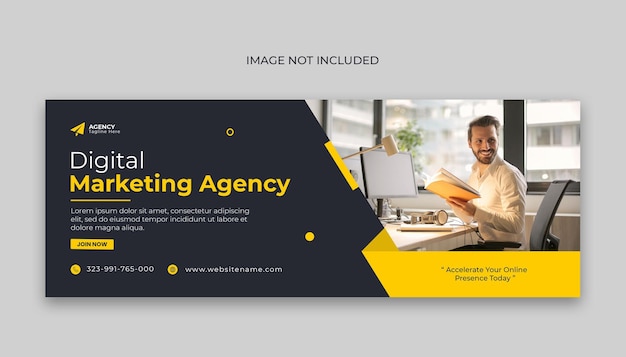 Digital marketing Facebook cover page template