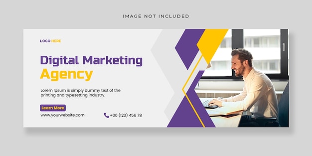 Digital marketing facebook cover template