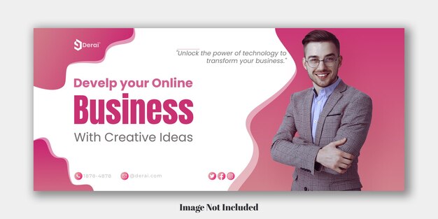 PSD digital marketing facebook cover template