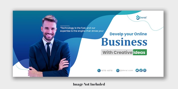 PSD digital marketing facebook cover template