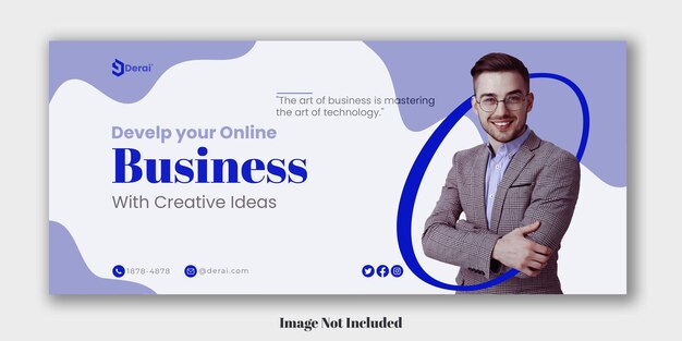 PSD digital marketing facebook cover template