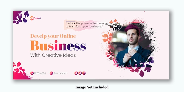 PSD digital marketing facebook cover template