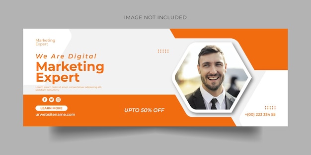 Digital marketing facebook cover web banner or social media banner template