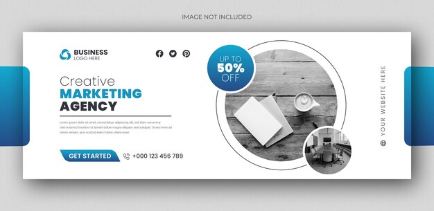 PSD digital marketing facebook cover web banner template