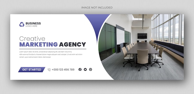 PSD digital marketing facebook cover web banner template