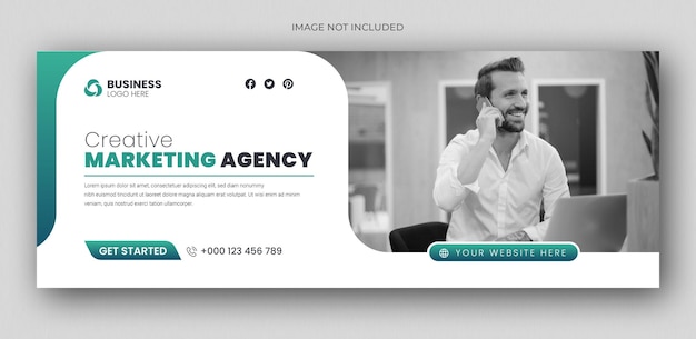 Digital marketing facebook cover web banner template